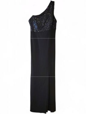 Eliza J One Shoulder Sequin Detail Evening Dress Size 10 NWT'S